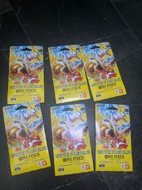 LOT OF 6 One Piece OP15-EB04 Adventure On Kami’s Island Sleeved Booster Packs